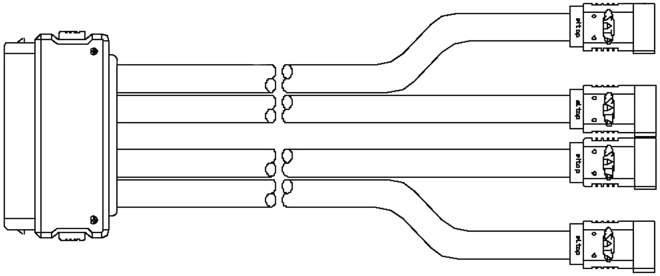 כבל SATA SAS למחשב ROLINE 11.03.1585
